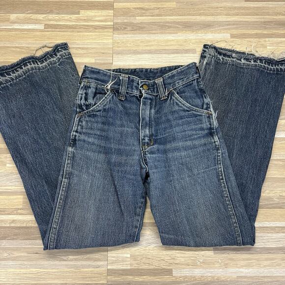 Vintage ELY Jeans Size 22x27 Destroyed Zipper Needs Work - M195 - Picture 1 of 14